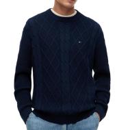Pull Marine Homme Tommy Hilfiger Cable Knit