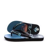 Tongs Noir/Bleu Garçon Quiksilver Java Quik pas cher