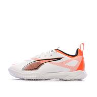 Chaussures de football Blanches/Oranges Garçon Puma Ultra 5 Play