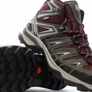 Salomon X Ultra Pi Women's Grey/Bordeaux Hiking Boots Photo of the Espace des Marques %store% store - view of %key%