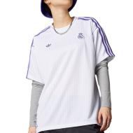 Real Madrid Lifestyle Jersey White/Purple Men's Adidas Icon affordable