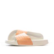 Claquettes Blanche/Orange Femme Kappa Noles 361I15W pas cher
