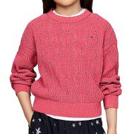 Tommy Hilfiger Chenille Pink Sweater Girl affordable