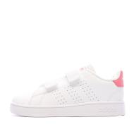 Baskets Blanc/Rose Bébé/Fille Adidas Advantage Cf pas cher