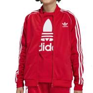Chaqueta de chándal roja para niño de Adidas barato
