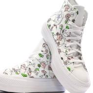 Baskets Blanches/Noires Femme Converse Lemonade vue 7