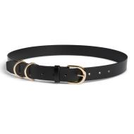 Schwarzer Gürtel Frau Pieces Janni Leather günstig