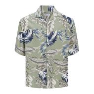 Jack & Jones Resort Floral Boy's Shirt Khaki/Navy Photo of the Espace des Marques %store% store - view of %key%