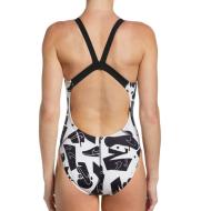 Nike Fast Back Badeanzug Schwarz Damen Ansicht 2