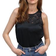 Débardeur Noir Femme An'ge Lou pas cher
