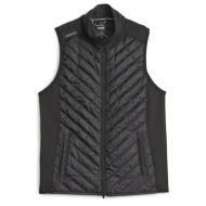Women's Black Puma Quilted Sleeveless Coat affordable