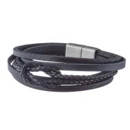 Bracelet Noir Geographical Norway 315064 pas cher