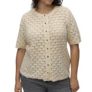 Beigefarbene Damenweste von Vero Moda, Modell Vmckora Button günstig