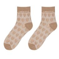 Chaussettes Doré/Beige Femme Stella Green Créative pas cher