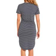 Women's navy/white stripes dress Rip Curl Limonade Photo of the Espace des Marques %store% store - view of %key%
