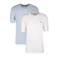 Lot de 2 T-shirts Blanc/Bleu Homme Calvin Klein Jeans Ss Badge