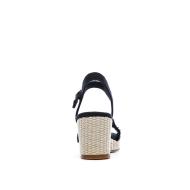 Sandalias de tacón negras para mujer Tommy Hilfiger Wedgeee ver 3
