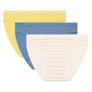 X3 Pantalones cortos azul/amarillo para mujer Dim Les Pockets de algodón