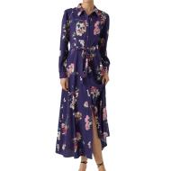 Marinefarbenes Kleid mit Rüschen für Frauen Vero Moda Shilah Naja