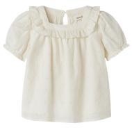 Blusa blanca para niña Lil' Atelier Hosa Loose barato