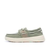 Zapatos náuticos verdes para mujer TBS de lona de algodón color arcilla barato