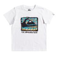 T-shirt Blanc Garçon Quiksilver Boxedlogo K Tees pas cher
