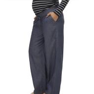 Women's blue trousers Mamalicious Talia affordable