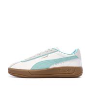 Baskets Blanches/Turquoise Femme Puma Club Klassika pas cher