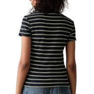 T-shirt Noir/Blanc Femme Tommy Hilfiger Slim vue 2