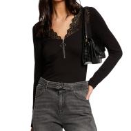 T-shirt Noir Femme Morgan Talon pas cher