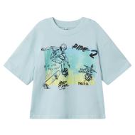 T-shirt Bleu Garçon Name it Jopo pas cher