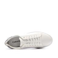 Calvin Klein Jeans Women’s White/Silver Lace-up Trainers Photo of the Espace des Marques %store% store - view of %key%