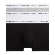 3 boxers para hombre Tommy Hilfiger Trunk1 en negro, blanco y gris