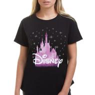 Schwarzes Damen-T-Shirt „Disney Princess Castle“ günstig