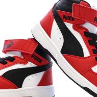 Rote/schwarze/weiße Sneaker für Jungen von Puma Ansicht 7