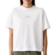 T-Shirt Blanc Femme Calvin Klein Jeans Boxy Bold