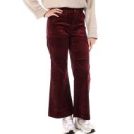 Oraije Flare Women's Plum Velvet Trousers affordable