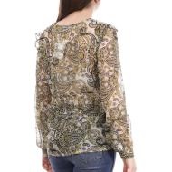 Yellow Paisley Women's Blouse Les Tropéziennes Baliste Photo of the Espace des Marques %store% store - view of %key%