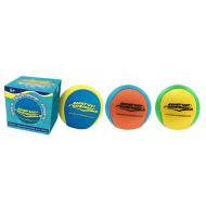 Balle rebondissante bleu/jaune/orange/vert 5,6 cm pas cher