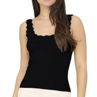 Débardeur Noir/Ecru Femme JDY Nanna pas cher