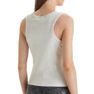Calvin Klein Jeans Women’s Off-White Tank Top with Woven Label Photo of the Espace des Marques %store% store - view of %key%