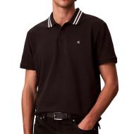 Polo Noir Homme Calvin Klein Jeans Pique pas cher