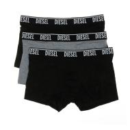 x3 Boxers Noir/Gris Homme Diesel Shawnthreepack pas cher