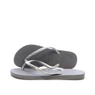 Tongs Gris Femme Havaianas Slim Logo Infradito pas cher