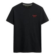 T-Shirt Noir Homme Superdry Essential Serif