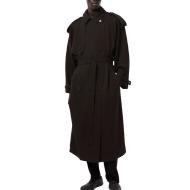 Langer Trenchcoat Braun Unisex Lacoste Runway Wooll günstig