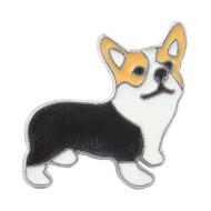 Broche de metal perro Corgi Mujer Clio Azul barato