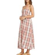 Billabong All Day Midikleid Rosa mit Karos für Frauen günstig