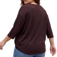 T-Shirt Marron Femme Vero Moda Ckanva 3/4 vue 2