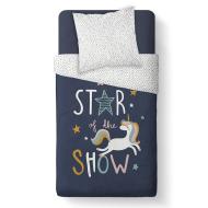Today KOOL graphic print single bed linen set affordable